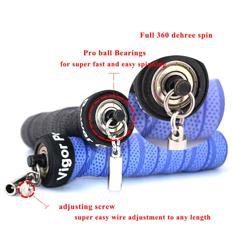 Vigor Power Gear Cable ajustab - Jump Rope Speed Bearing reseña y precio