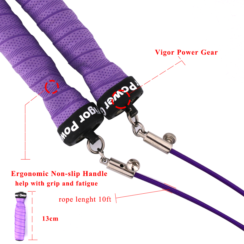 Vigor Power Gear Cable ajustab - Jump Rope Speed Bearing reseña y precio